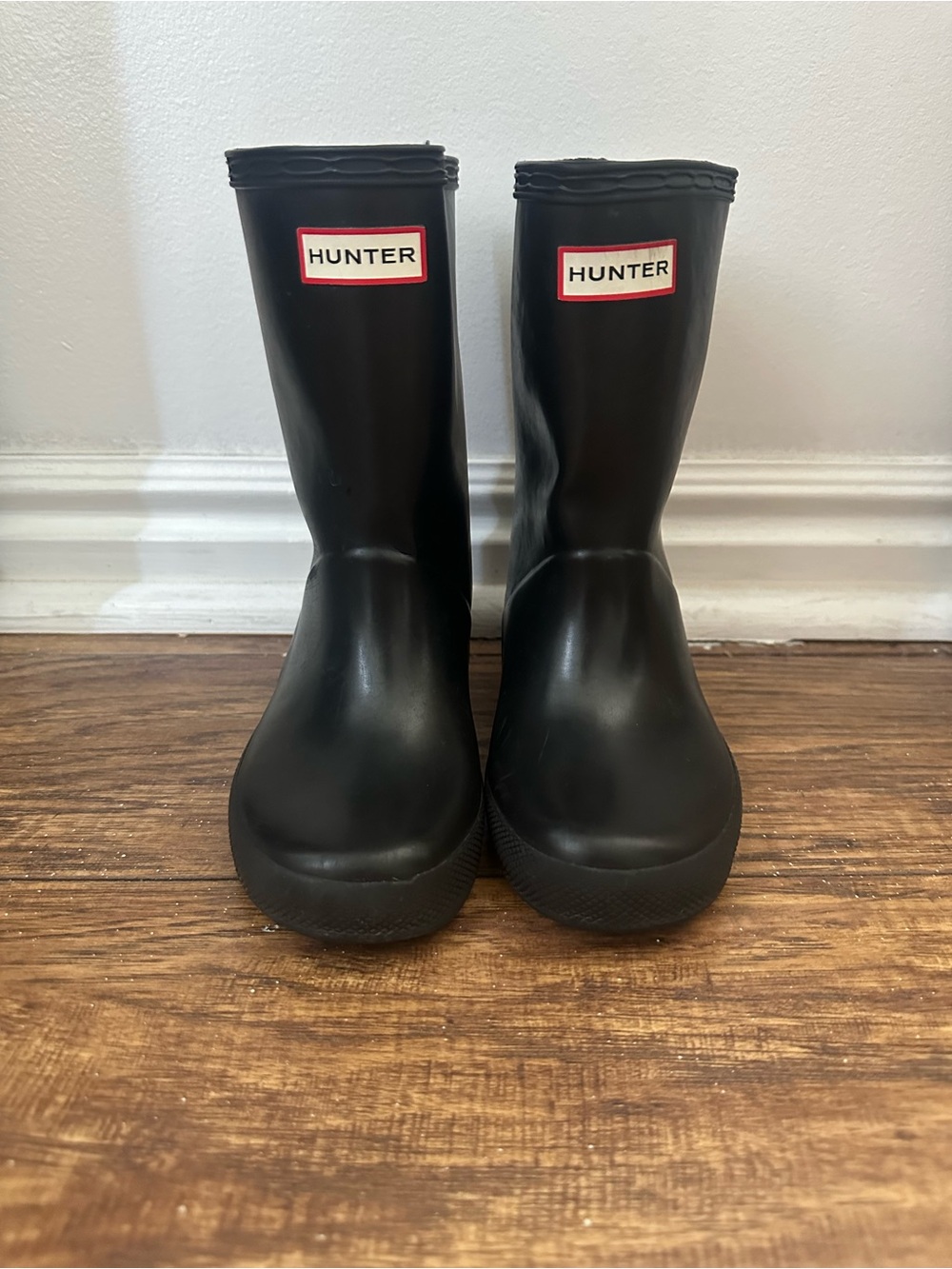 Hunter Kids Black Waterproof Rain Boots